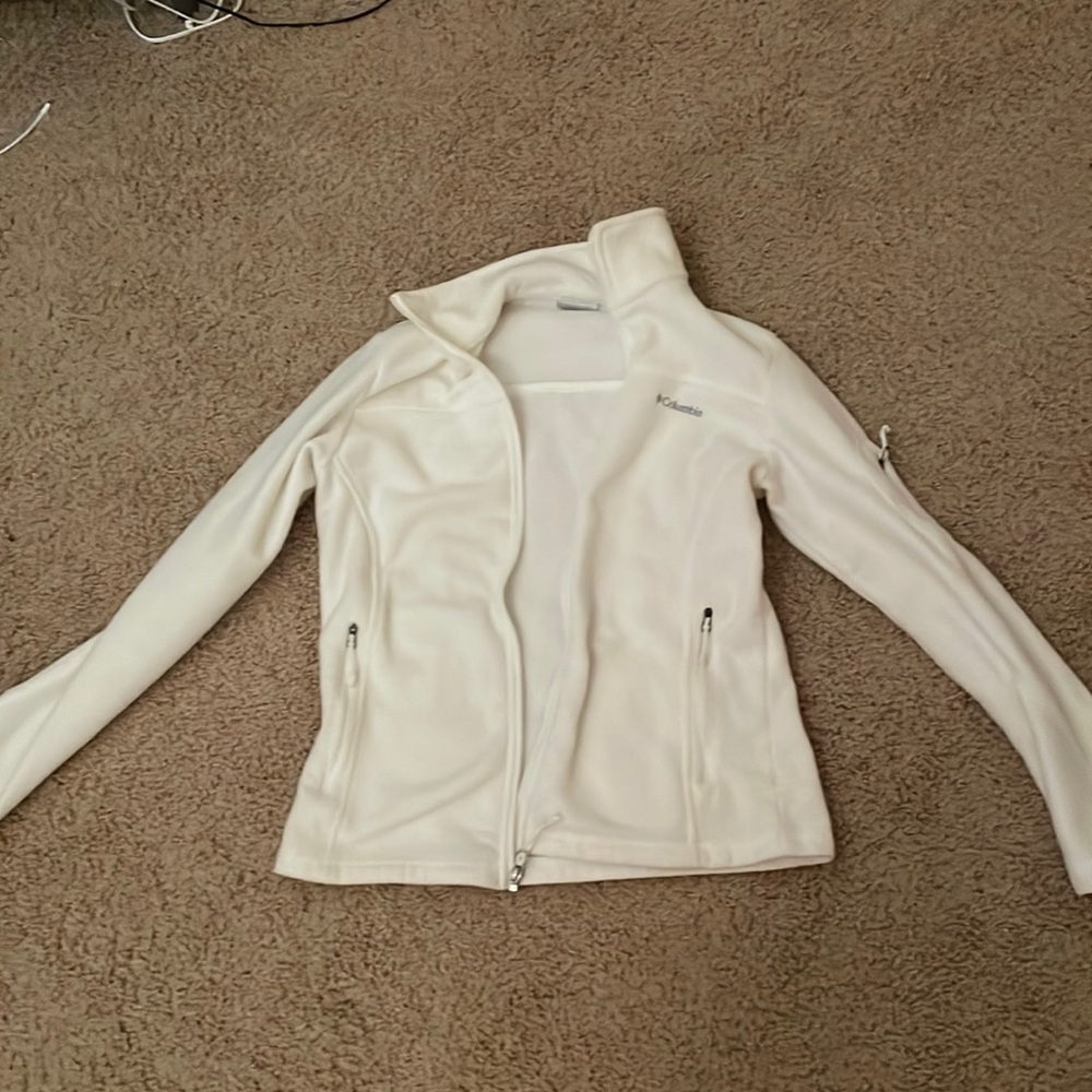 White columbia zip up